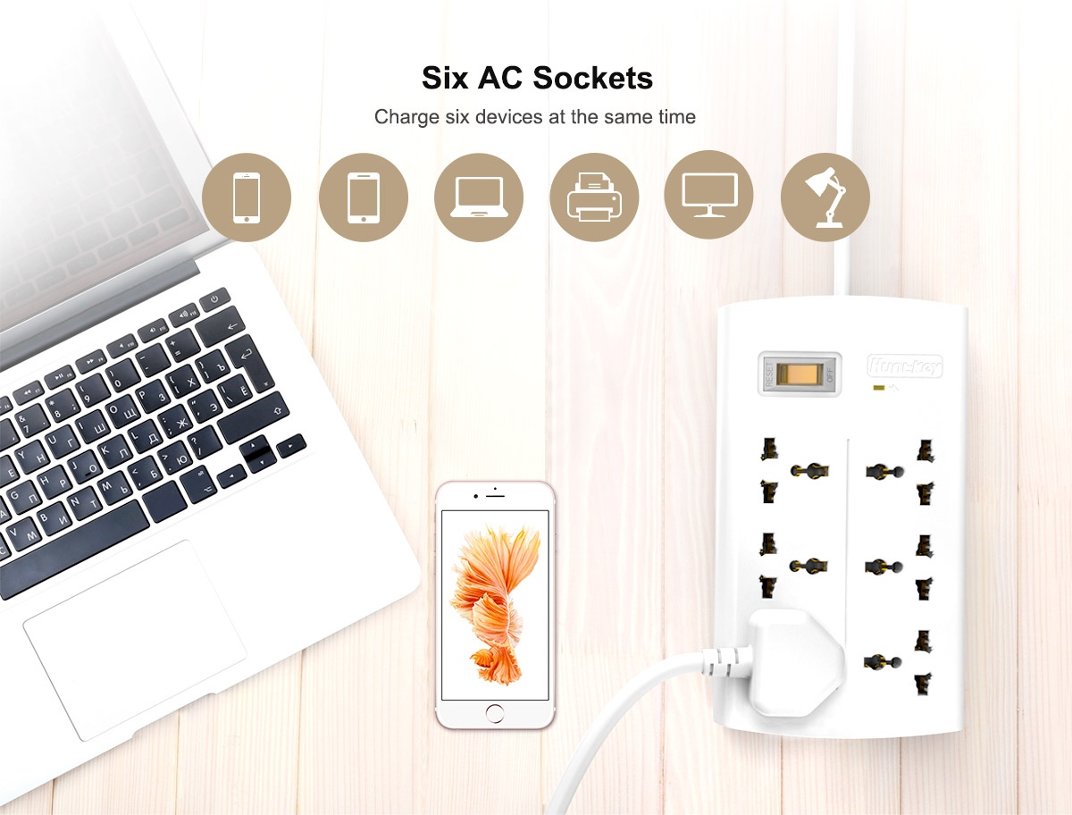 Huntkey SZM604 6 Ports 